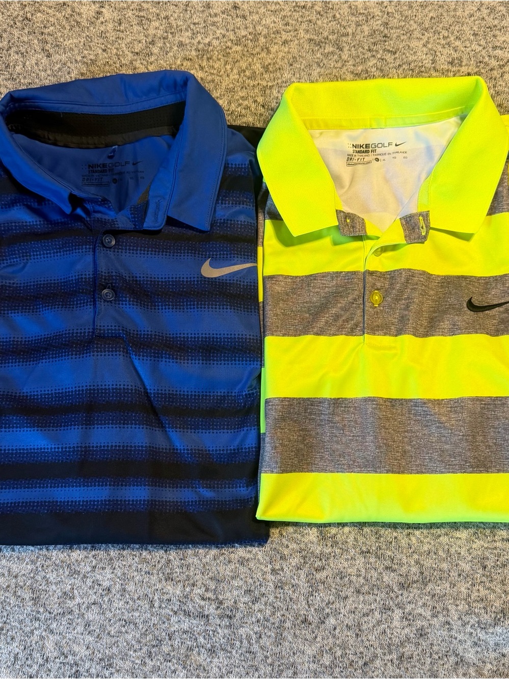 Nike golf  Polo Shirt - Blue & Neon Yellow Bundle